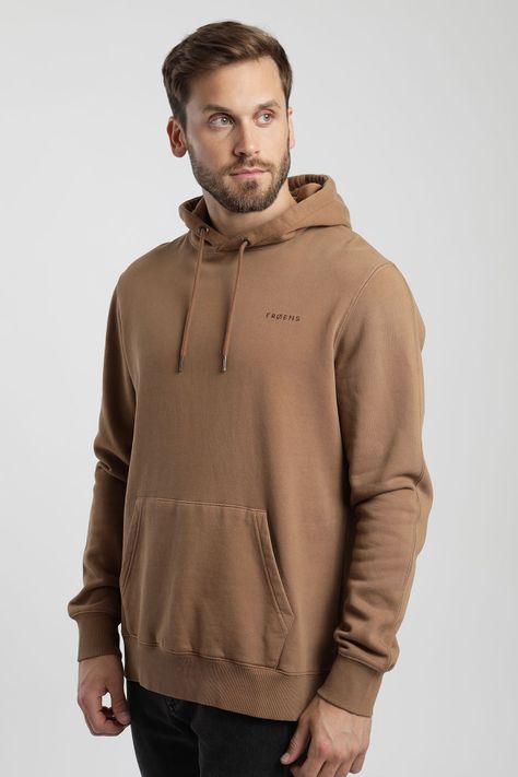 Polerón hombre Hoodie camel  -0
