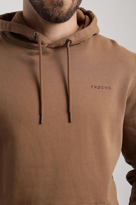 Polerón hombre Hoodie camel  -1