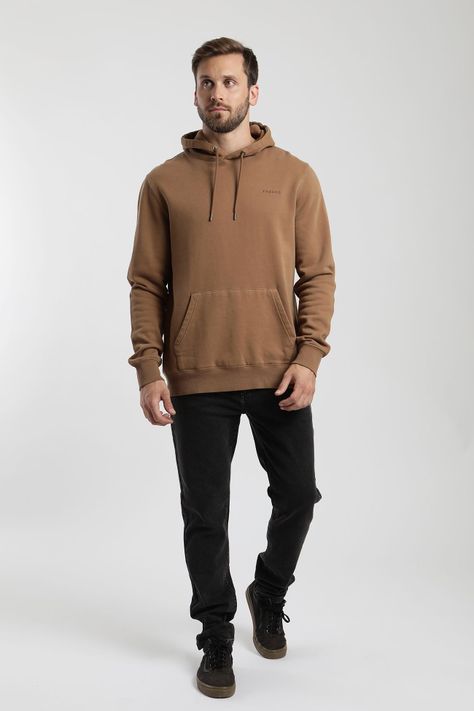 Polerón hombre Hoodie camel  -3