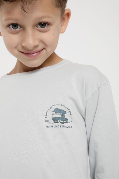 Polera manga larga kids Traveling hielo -1