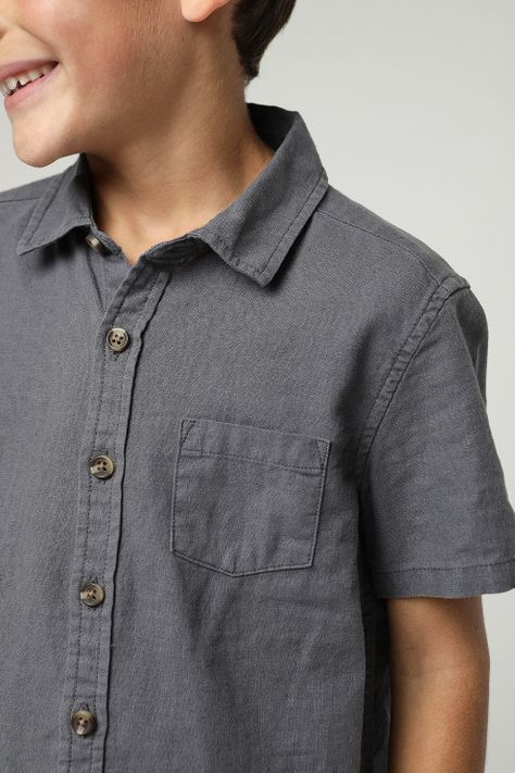 Camisa manga corta kids Classic azul -1