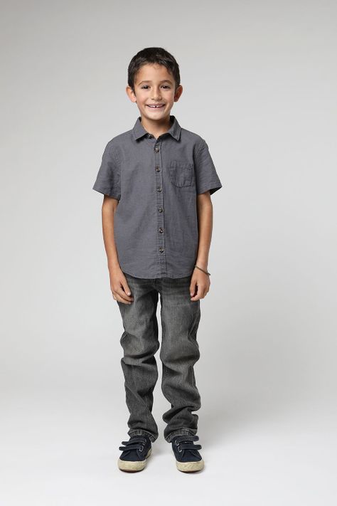 Camisa manga corta kids Classic azul -3