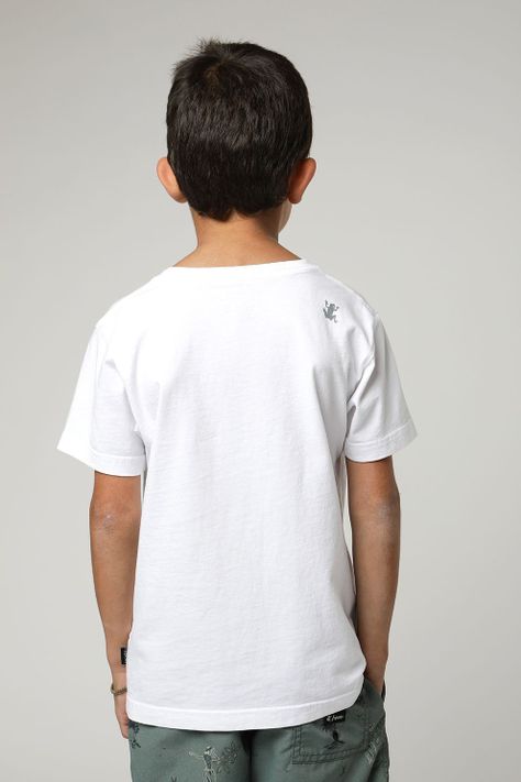 Polera manga corta kids Logo text blanco -2