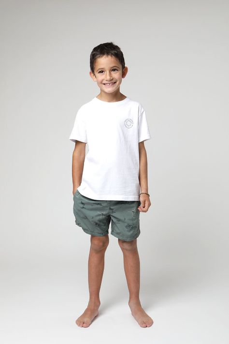 Polera manga corta kids Logo text blanco -3