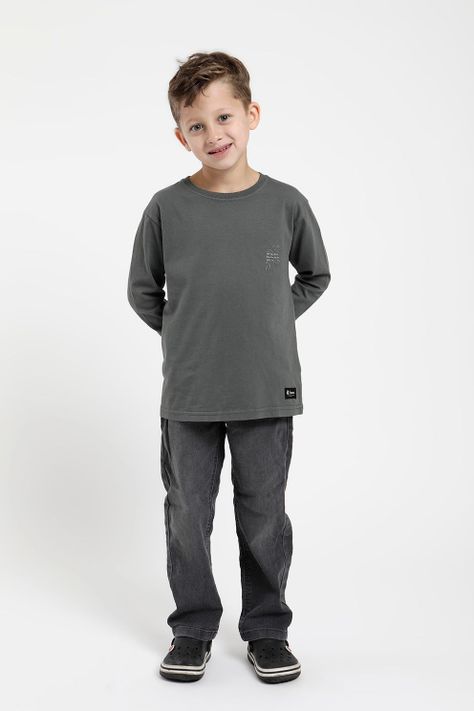 Polera manga larga kids Helechos verde -3