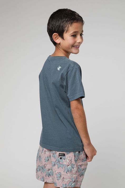 Polera manga corta kids Torres azul -2