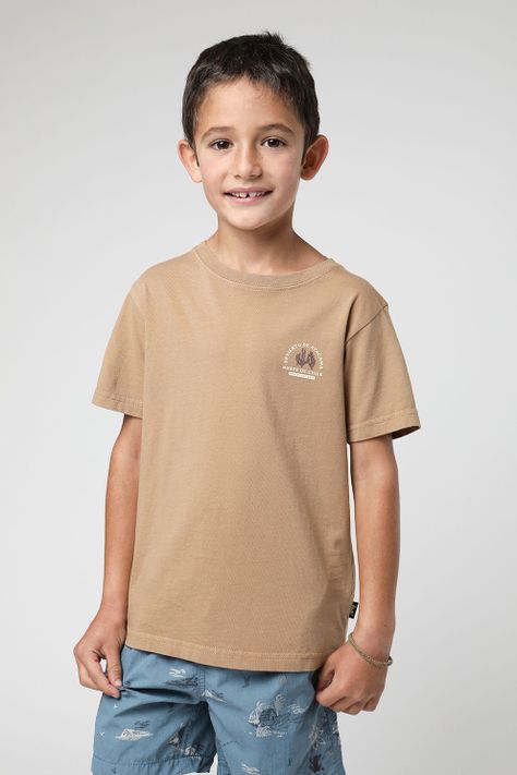 Polera manga corta kids Desierto arena -0