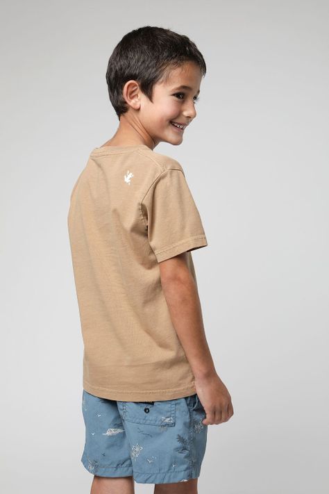 Polera manga corta kids Desierto arena -2