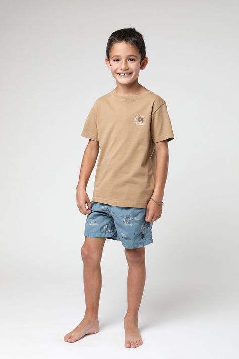 Polera manga corta kids Desierto arena -3