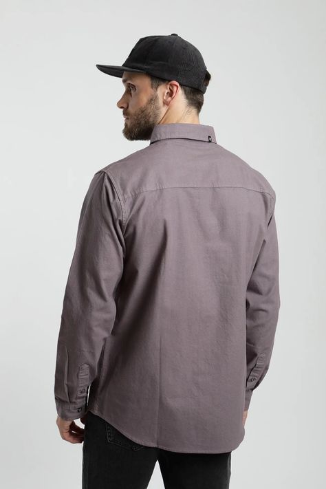 Camisa manga larga Ox burdeo  -2
