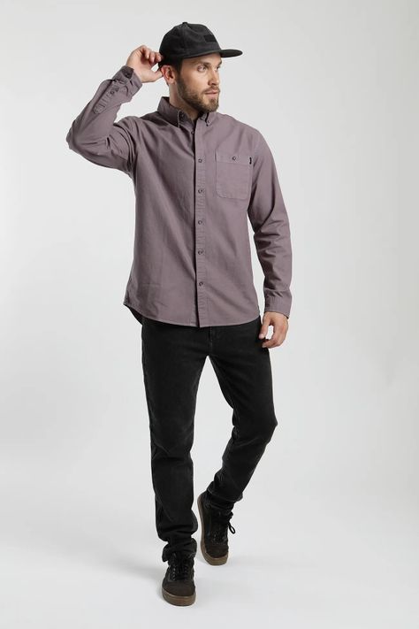 Camisa manga larga Ox burdeo  -3