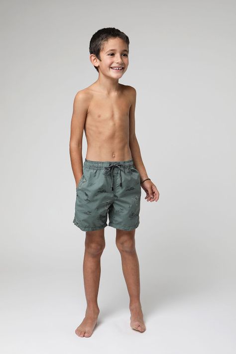 Traje de baño kids Aloha verde-0
