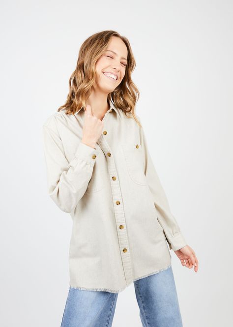 Blusa manga larga Aurora beige -0