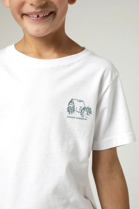 Polera manga corta kids Bungalow blanco -1