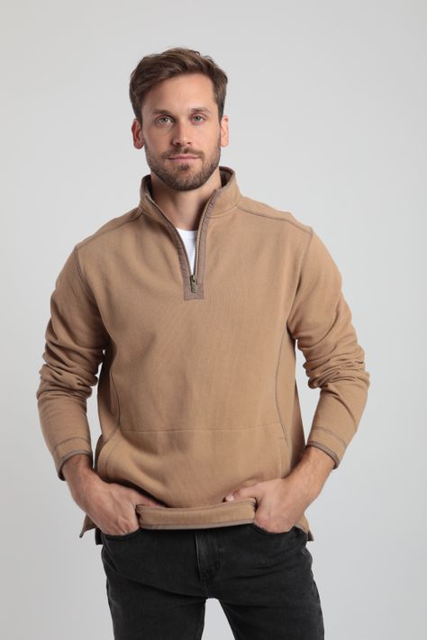 Polerón hombre Maiten camel -0