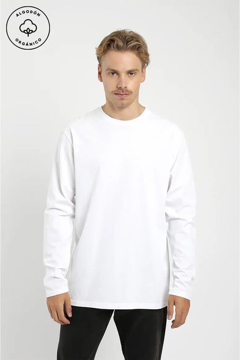 Polera Manga Larga Heavy Weight  Plain Hombre Froens-0