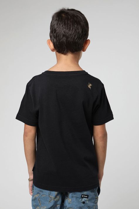 Polera manga corta kids Punta de lobos negro -1