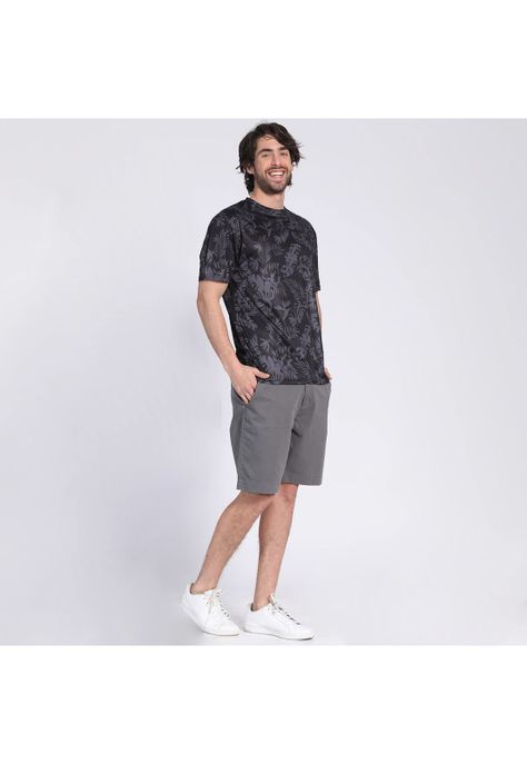 Polera Manga Corta Poliéster Negro-0