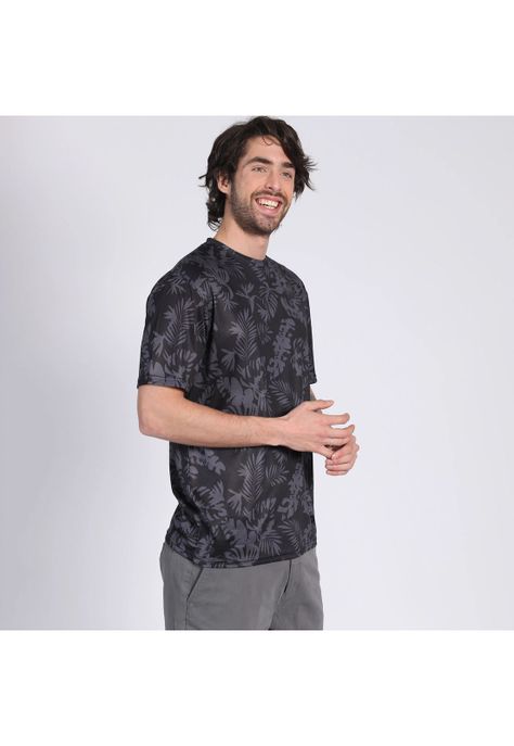 Polera Manga Corta Poliéster Negro-2