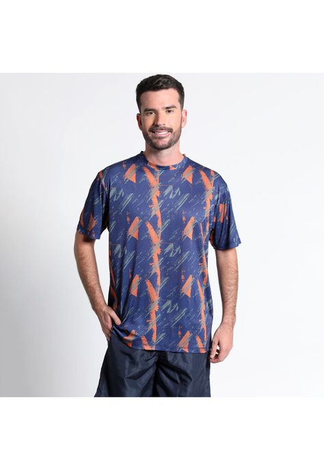 Polera Manga Corta Full Print Deportiva Regular Fit-0