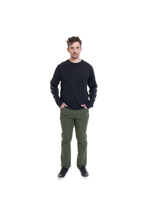 Pantalon 5 Bolsillos Spandex Oliva-2