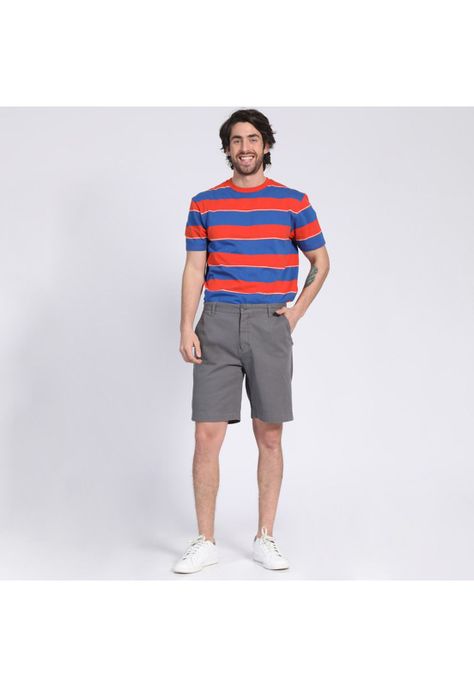 Bermuda Spandex Gabardina Gris-0