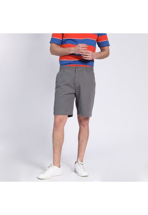 Bermuda Spandex Gabardina Gris-1
