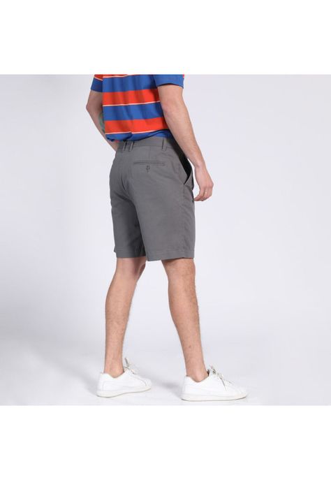 Bermuda Spandex Gabardina Gris-2