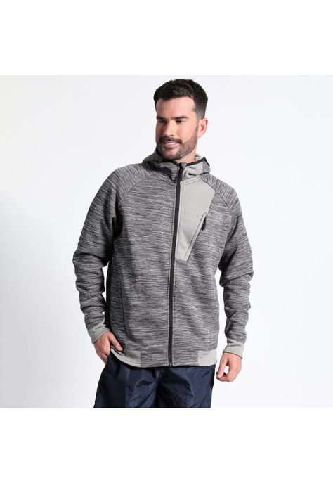 Polerón Full Zipper Cuello Alto Con Capucha-0
