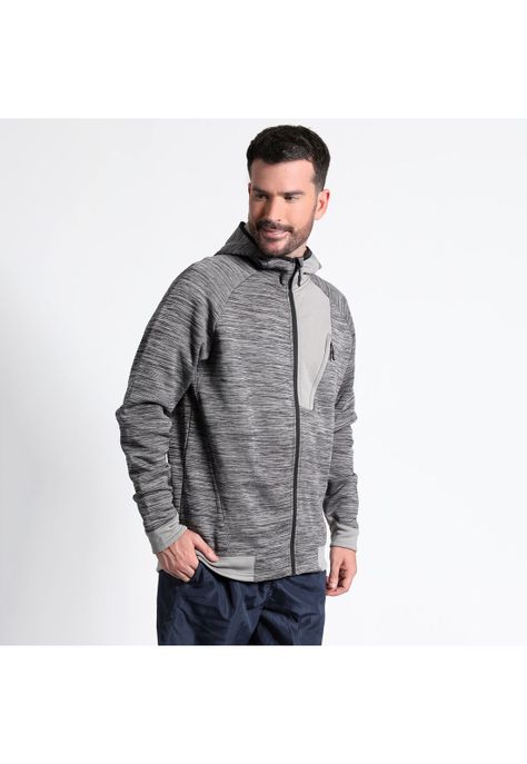 Polerón Full Zipper Cuello Alto Con Capucha-1