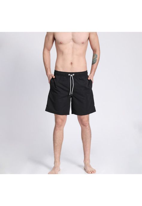 Traje de Baño Liso Negro-1