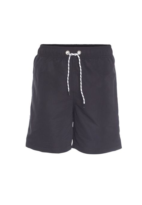 Traje de Baño Liso Negro-3