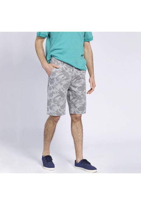 Bermuda Estampada Gris Oscuro-1