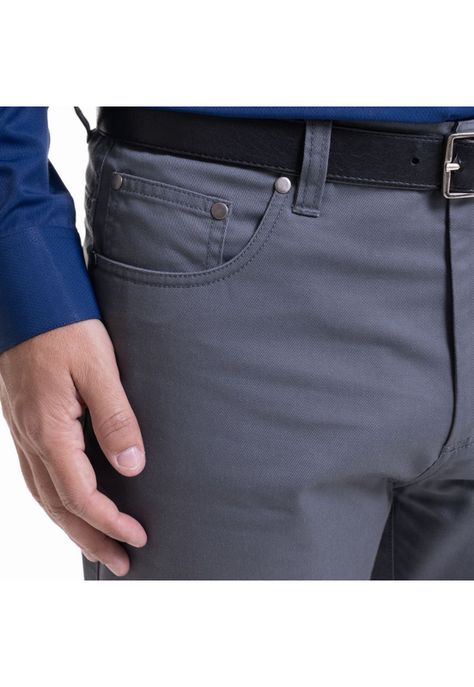 Pantalón 5 Bolsillos Gris-3