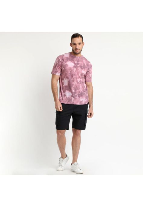Polera Manga Corta Moda Rosa-0