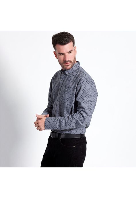 Camisa Villela Estampada Manga Larga-1
