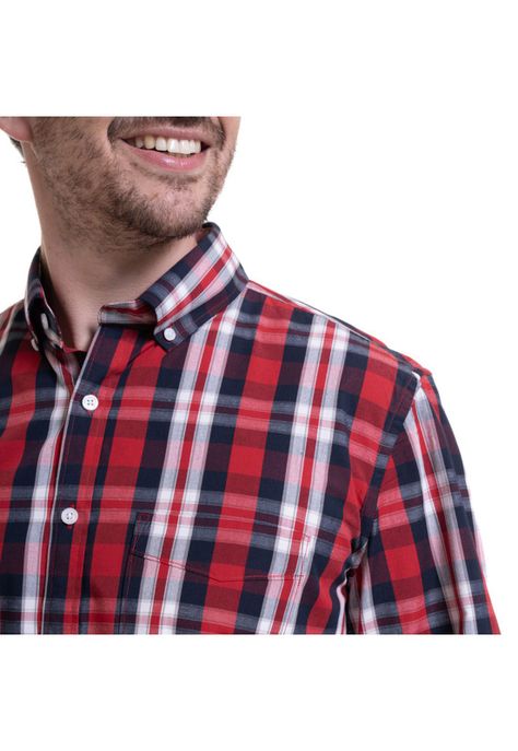 Camisa Trevira Cuadros  Rojo-3