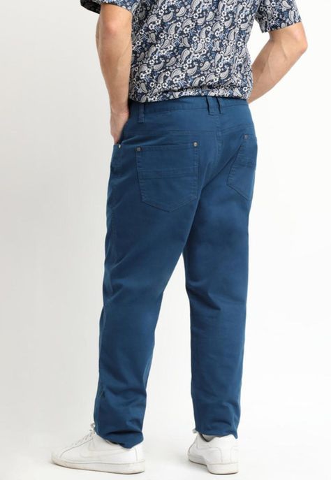 Pantalon 5 Bolsillos Spandex Azul-1