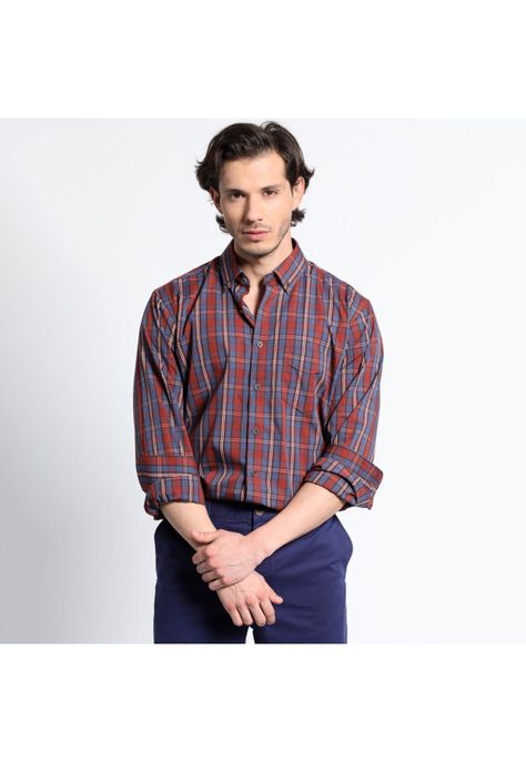 Camisa Manga Larga Trevira Cuadros Regular Fit-0