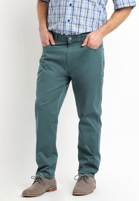 Pantalon 5 Bolsillos Spandex Verde Oscuro-0