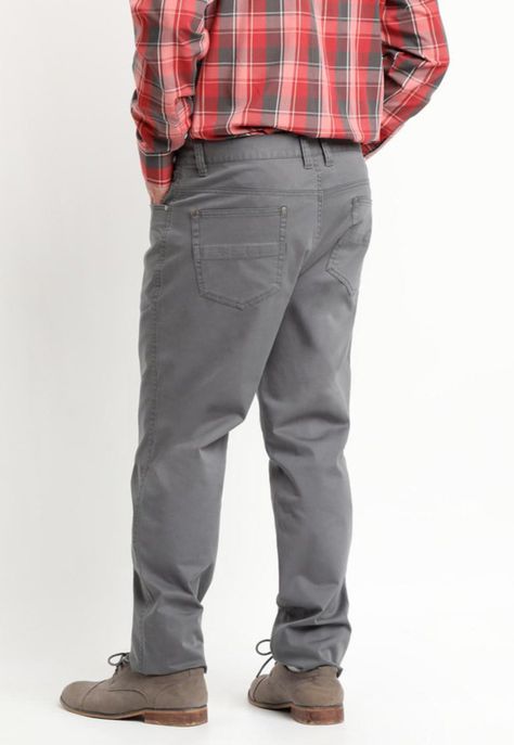 Pantalon 5 Bolsillos Spandex Gris-1