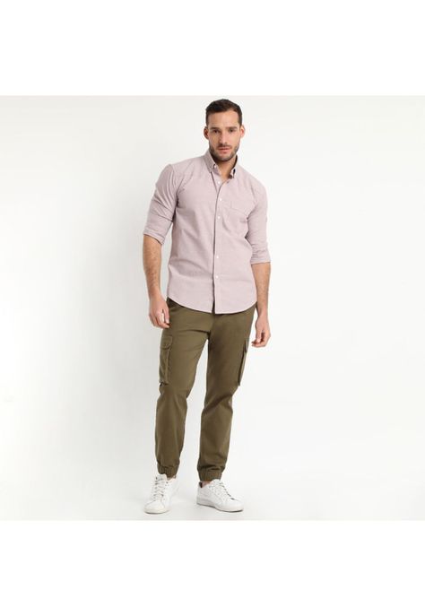 Camisa Lisa Chambray Palo rosa-0