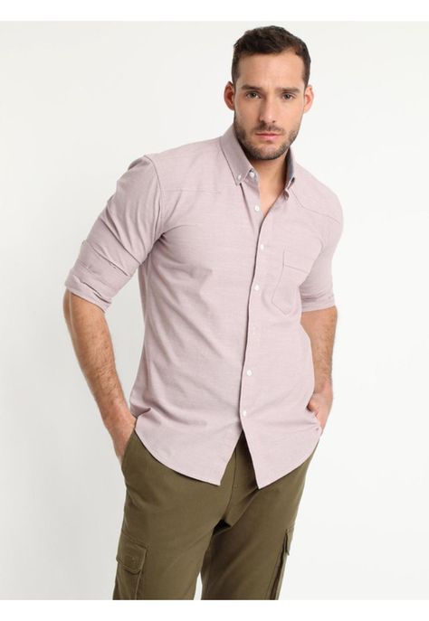 Camisa Lisa Chambray Palo rosa-1