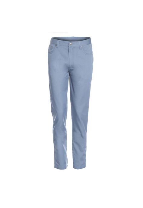 Pantalón Hombre 5 Bolsillos Tc Twill Celeste-0