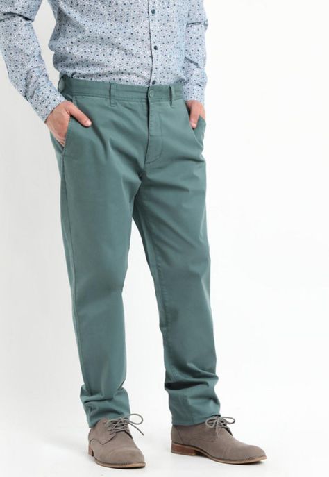 Pantalon Frente Plano Verde Oscuro-0