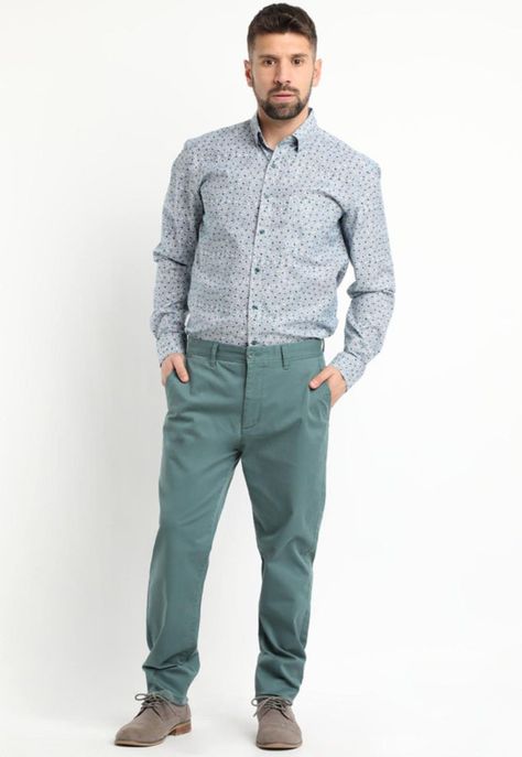 Pantalon Frente Plano Verde Oscuro-2