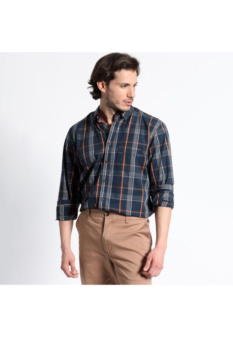 Camisa Manga Larga Trevira Cuadros Regular Fit-0