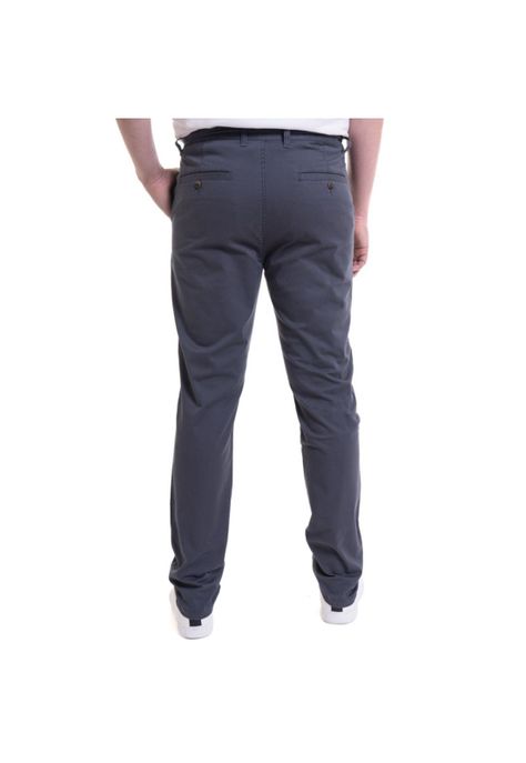 Pantalon Frente Plano Spandex Azul Piedra-1