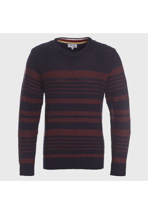 Sweater Cuello Redondo Listado-0
