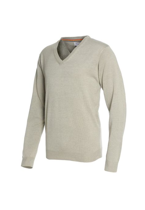 Sweater Cuello V Oliva claro-1